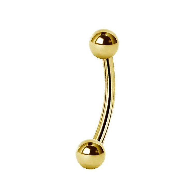 GD 316 CURVED EYEBROW BARBELLS GD 316 CURVED EYEBROW BARBELLS
