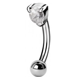 STEEL JEWELLED EYEBROW BARBELLS