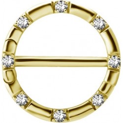 GD 316 JEWELLED DOUBLE NIPPLE CLICKER RING