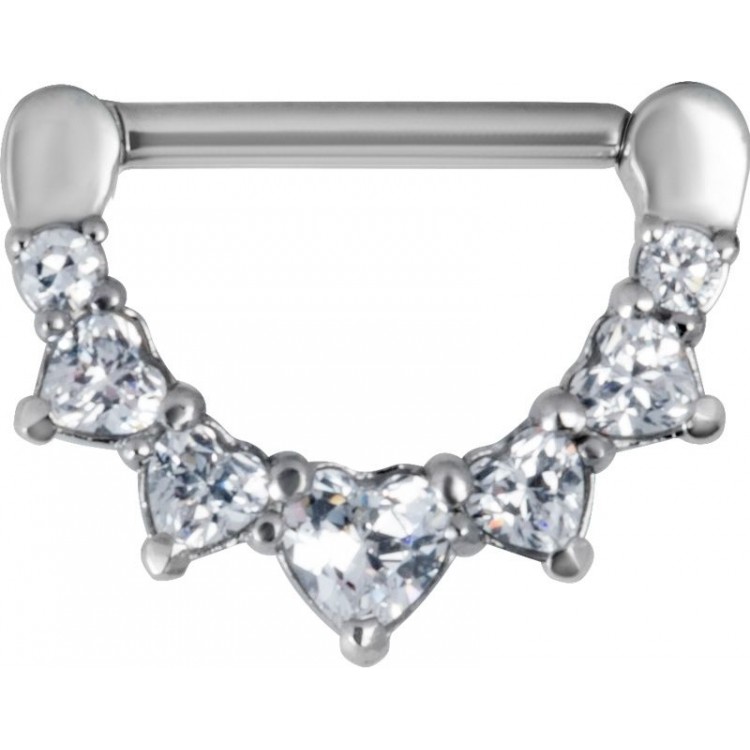 SS 316 JEWELLED NIPPLE CLICKER SS 316 JEWELLED NIPPLE CLICKER