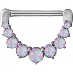 SS 316 JEWELLED NIPPLE CLICKER W/OPALS