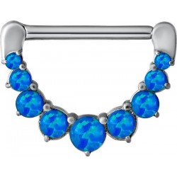 SS 316 JEWELLED NIPPLE CLICKER W/OPALS