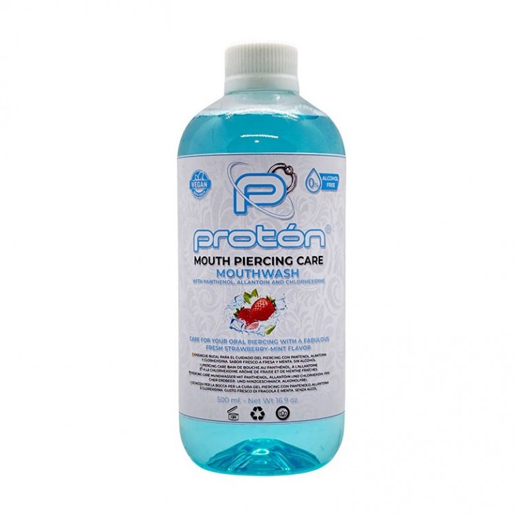 PROTON Mouth Piercing Care - Collutorio alla Clorexidina (0,12%) - 500ml PROTON Mouth Piercing Care - Collutorio alla Clorexidina (0,12%) - 500ml