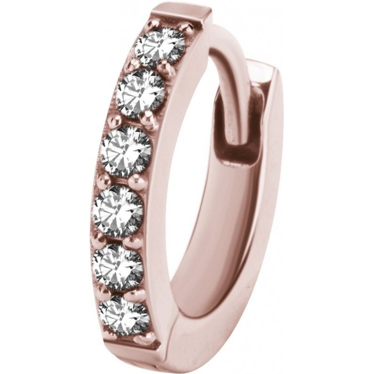 RG 316 HUGGIE HOOP EARRINGS PAVE SETTING (PAIR) 0,8mm WH RG 316 HUGGIE HOOP EARRINGS PAVE SETTING (PAIR) 0,8mm WH