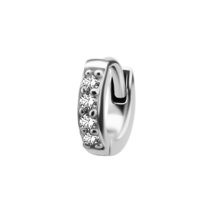 SS 316 HUGGIE HOOP FOR SECOND HOLE (PAIR) 0,8mm WH SS 316 HUGGIE HOOP FOR SECOND HOLE (PAIR) 0,8mm WH