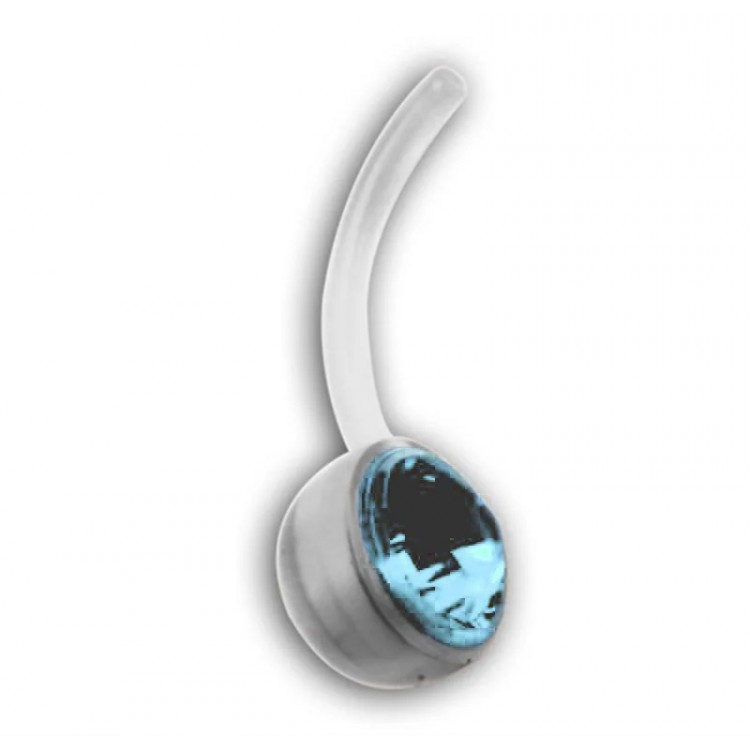 BIOFLEX CLEAR JEWELLED NAVEL BARBELLS BIOFLEX CLEAR JEWELLED NAVEL BARBELLS