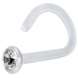 BIOPLAST JEWEL NOSE STUD 1,2mm