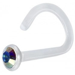 BIOPLAST JEWEL NOSE STUD 1,2mm