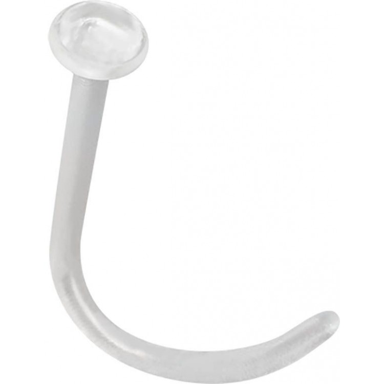 BIOPLAST CLEAR NOSE STUD RETAINER 0,8mm BIOPLAST CLEAR NOSE STUD RETAINER 0,8mm