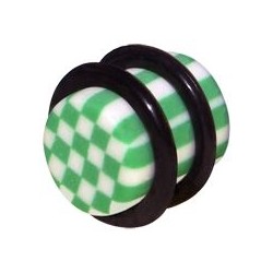 CHEQUERED FIMO PLUGS