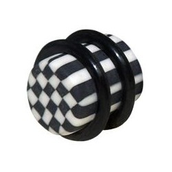 CHEQUERED FIMO PLUGS
