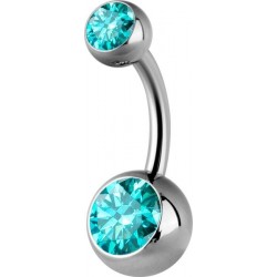 Titanium Double Jewelled Internal Banana