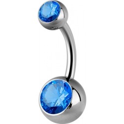 Titanium Double Jewelled Internal Banana