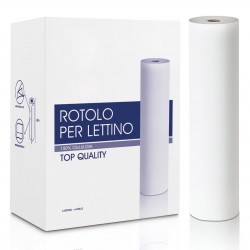 Rotolo SINGOLO di Carta BIANCHISSIMA in Pura Cellulosa per Lettino Doppio Velo - 60cm