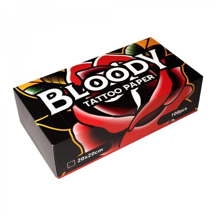 Carta Assorbente BLOODY TATTOO PAPER - 20x 20cm - 100pz. Carta Assorbente BLOODY TATTOO PAPER - 20x 20cm - 100pz.