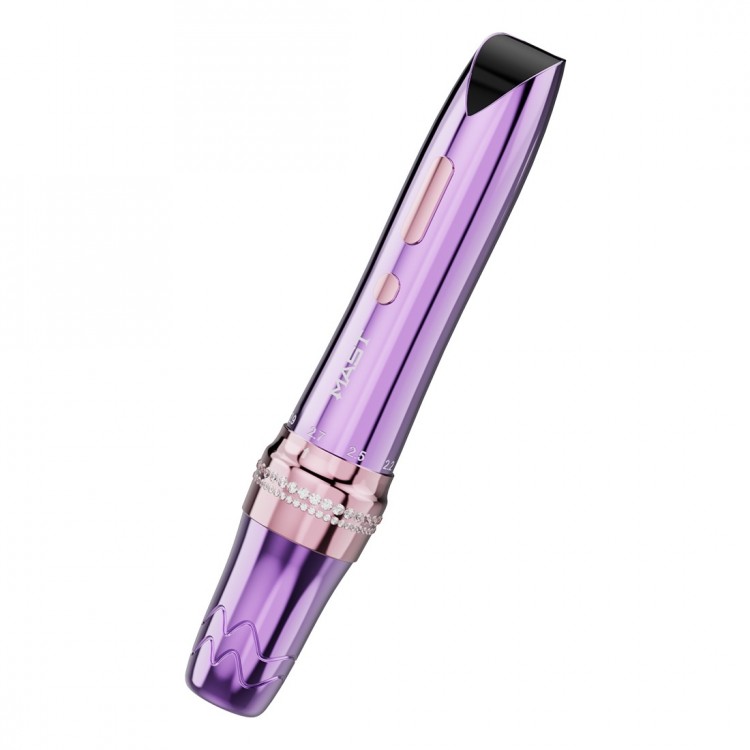 Mast P60 Jewels - Corsa Regolabile (2.2 - 3.2 mm) - 1 batteria - Dermografo Wireless PMU Pen - Viola