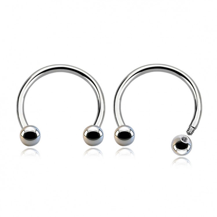 Circular Barbell in Acciaio Inox 316L con Palline
