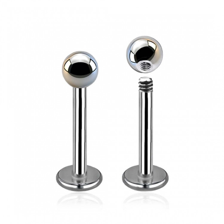 Labret in Acciaio Inox 316L con Pallina