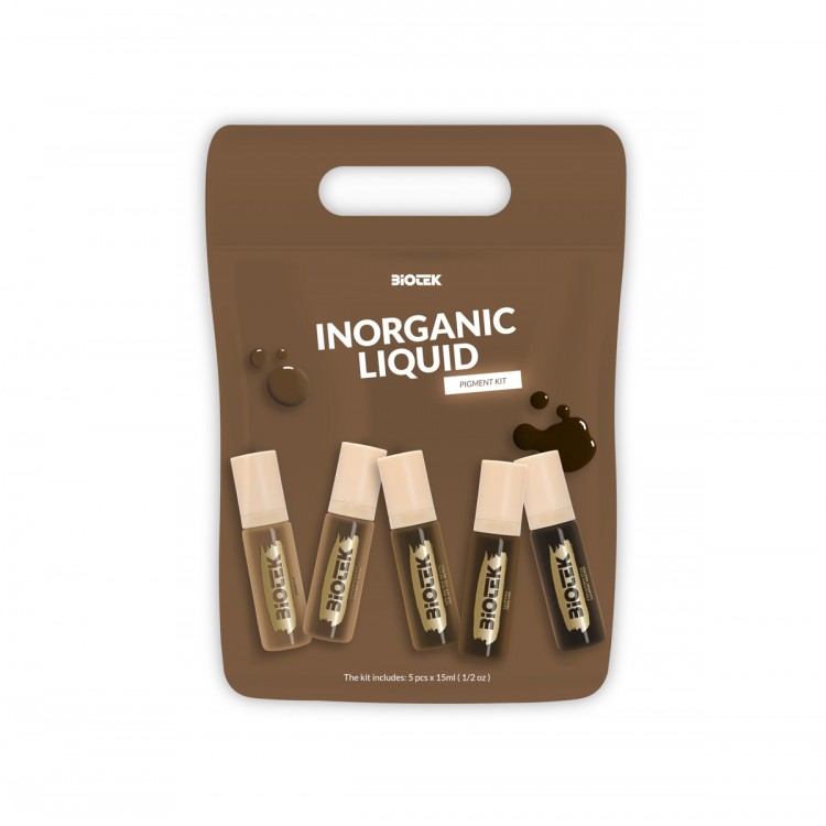 INORGANIC LIQUID BROW KIT - Biotek - 5x 15ml - Pigmenti PMU REACH INORGANIC LIQUID BROW KIT - Biotek - 5x 15ml - Pigmenti PMU REACH