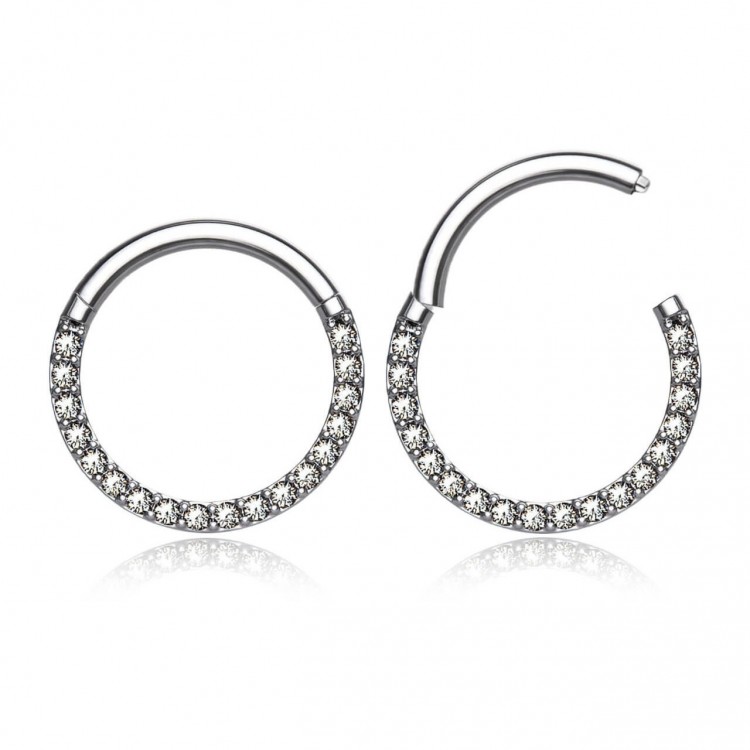Clicker Septum in Titanio G23 ASTM F136 con Zirconie Frontali