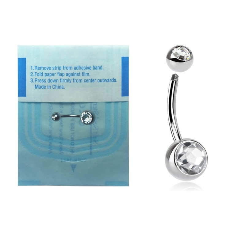 TT STERILE DOUBLE JEWEL NAVEL BANANABELL sfere 5+8mm