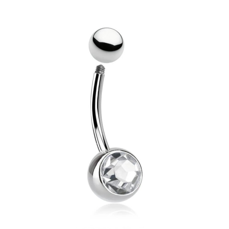 TT 8mm JEWEL NAVEL BARBELLS