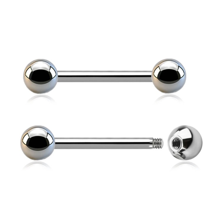 Barbell in Titanio G23 ASTM F136 con Palline