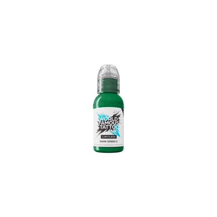 DARK GREEN 2 - World Famous Limitless - 30ml - Colore Tattoo REACH DARK GREEN 2 - World Famous Limitless - 30ml - Colore Tattoo REACH