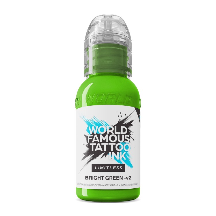 BRIGHT GREEN V2 - World Famous Limitless - 30ml - Colore Tattoo REACH BRIGHT GREEN V2 - World Famous Limitless - 30ml - Colore Tattoo REACH
