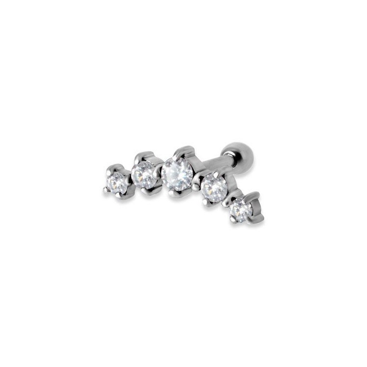 ZIRCONIA HELIX BARBELLS 2/2.5/3/2.5/2 ZIRCONIA HELIX BARBELLS 2/2.5/3/2.5/2