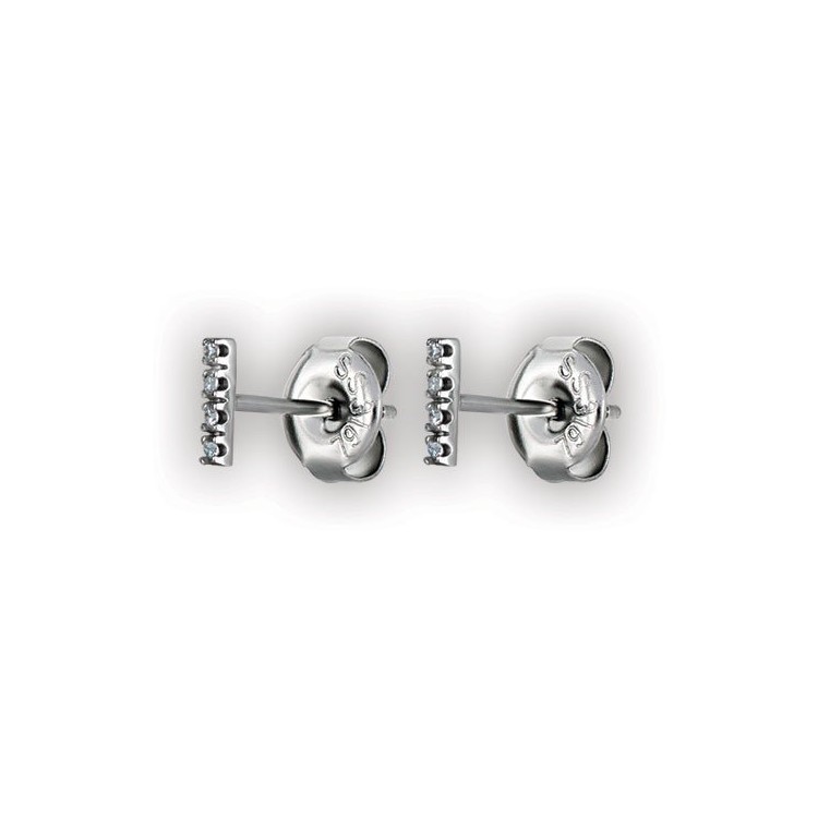 SS 316 SHORT BAR STUDS W/ MICROPAVE SETTING (PAIR) WH SS 316 SHORT BAR STUDS W/ MICROPAVE SETTING (PAIR) WH