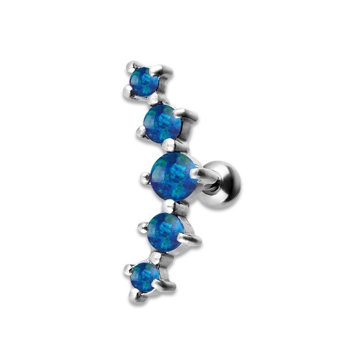 JEWELLED 5 HELIX BARBELL 2/2.5/3/2.5/2 JEWELLED 5 HELIX BARBELL 2/2.5/3/2.5/2