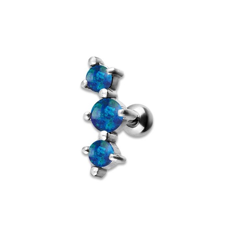 JEWELLED 3 HELIX BARBELL 2.5/3/2.5 JEWELLED 3 HELIX BARBELL 2.5/3/2.5