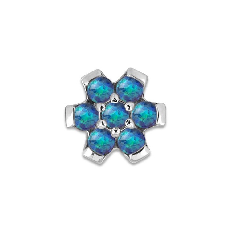 SS 316 int SYNTHETIC OPAL FLOWER ATTACHMENT 1,6x7mm SS 316 int SYNTHETIC OPAL FLOWER ATTACHMENT 1,6x7mm