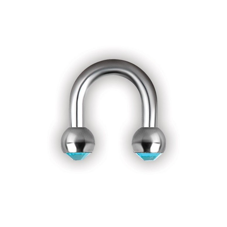 SS 316 DOUBLE JEWELLED MICRO U BARBELLS 1,2x4mm sfere 2,5mm SS 316 DOUBLE JEWELLED MICRO U BARBELLS 1,2x4mm sfere 2,5mm