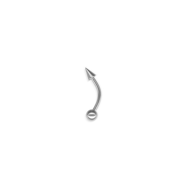 CURVED EYEBROW BARBELLS W/CONE CURVED EYEBROW BARBELLS W/CONE