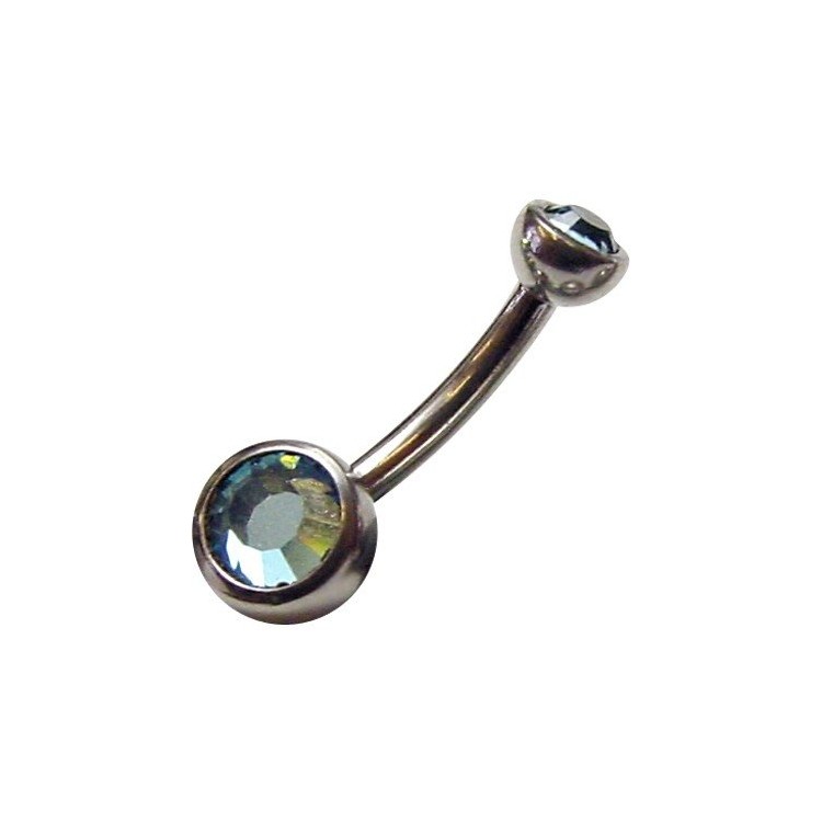 6mm DOUBLE JEWEL NAVEL BARBELLS 6mm DOUBLE JEWEL NAVEL BARBELLS
