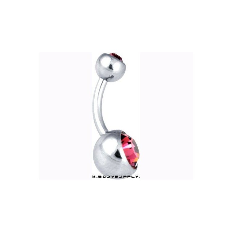 8mm DOUBLE JEWEL NAVEL BANANABELLS 8mm DOUBLE JEWEL NAVEL BANANABELLS
