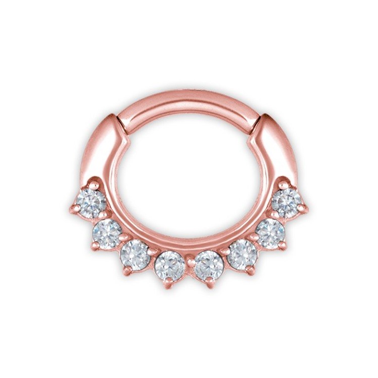 RG 316 JEWELLED CURVED BAR SEPTUM CLICKERS mod. 13