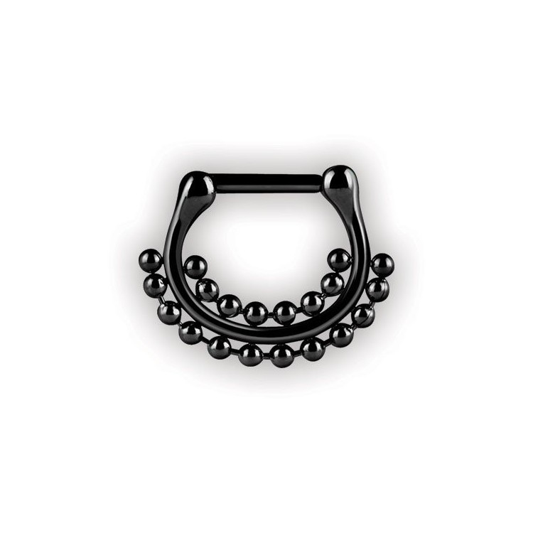 Bk 316 Septum Clickers Double Side Ball Chain Bk 316 Septum Clickers Double Side Ball Chain