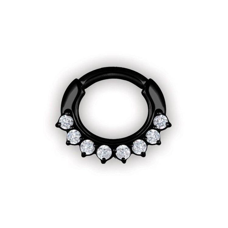 BK 316 JEWELLED CURVED BAR SEPTUM CLICKERS mod. 13 BK 316 JEWELLED CURVED BAR SEPTUM CLICKERS mod. 13