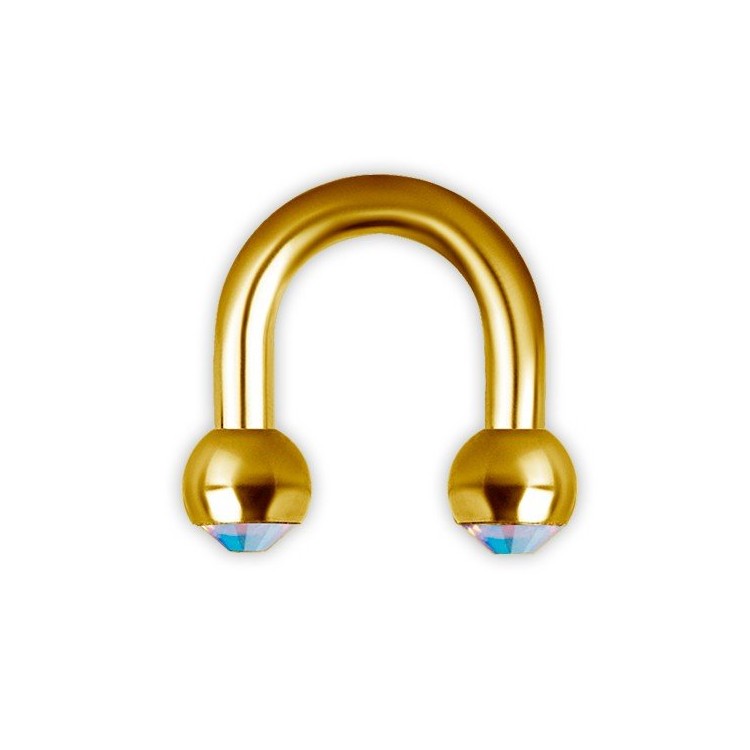 GD 316 DOUBLE JEWELLED MICRO U BARBELLS