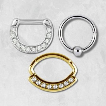 Septum, Clickers e Hinged Rings in Acciaio Chirurgico | Electric Dormouse